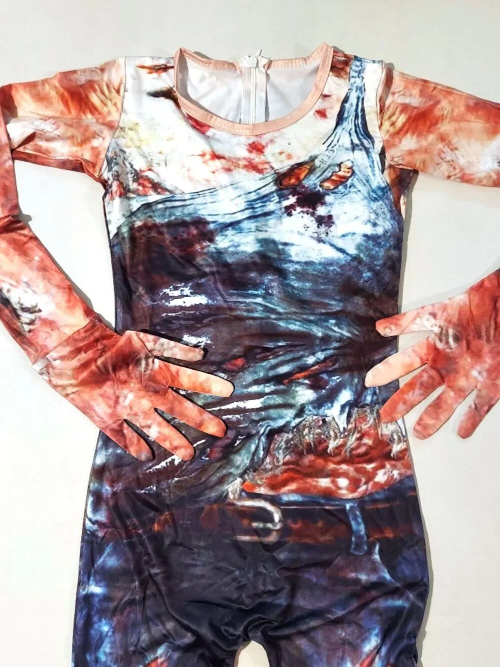 The last of us Clicker costume stretch suit and scary mask kids size S - M youth